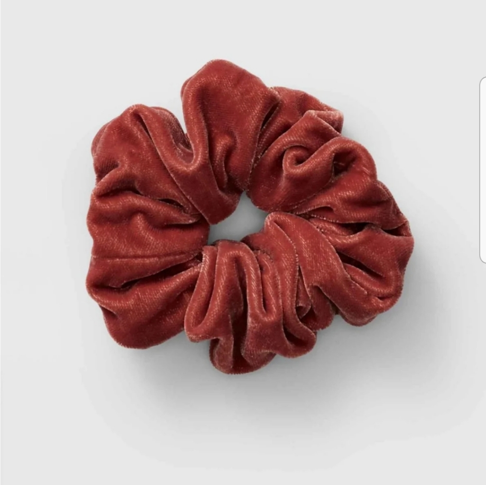 CLUB MONACO Rose Velvet Scrunchie - Picture 2 of 3